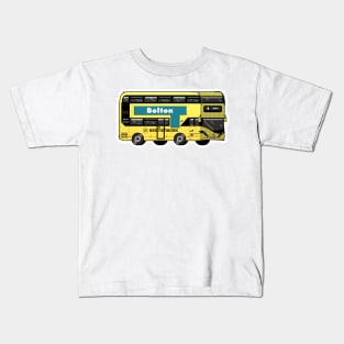 Bolton Transport for Greater Manchester (TfGM) Bee Network yellow bus Kids T-Shirt